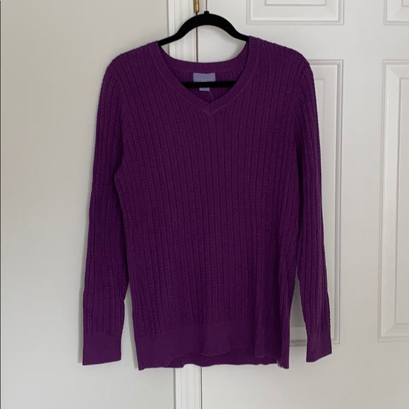 Laura Scott - Purple V-Neck Sweater - Picture 4 of 8